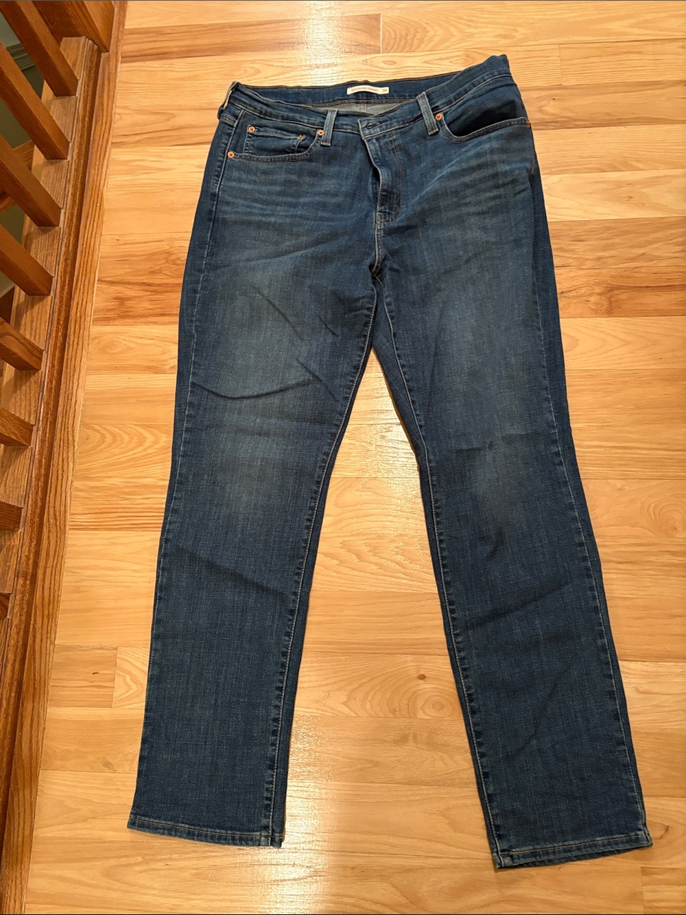 Levi's Women's Straight-Leg Jeans in Dark Blue